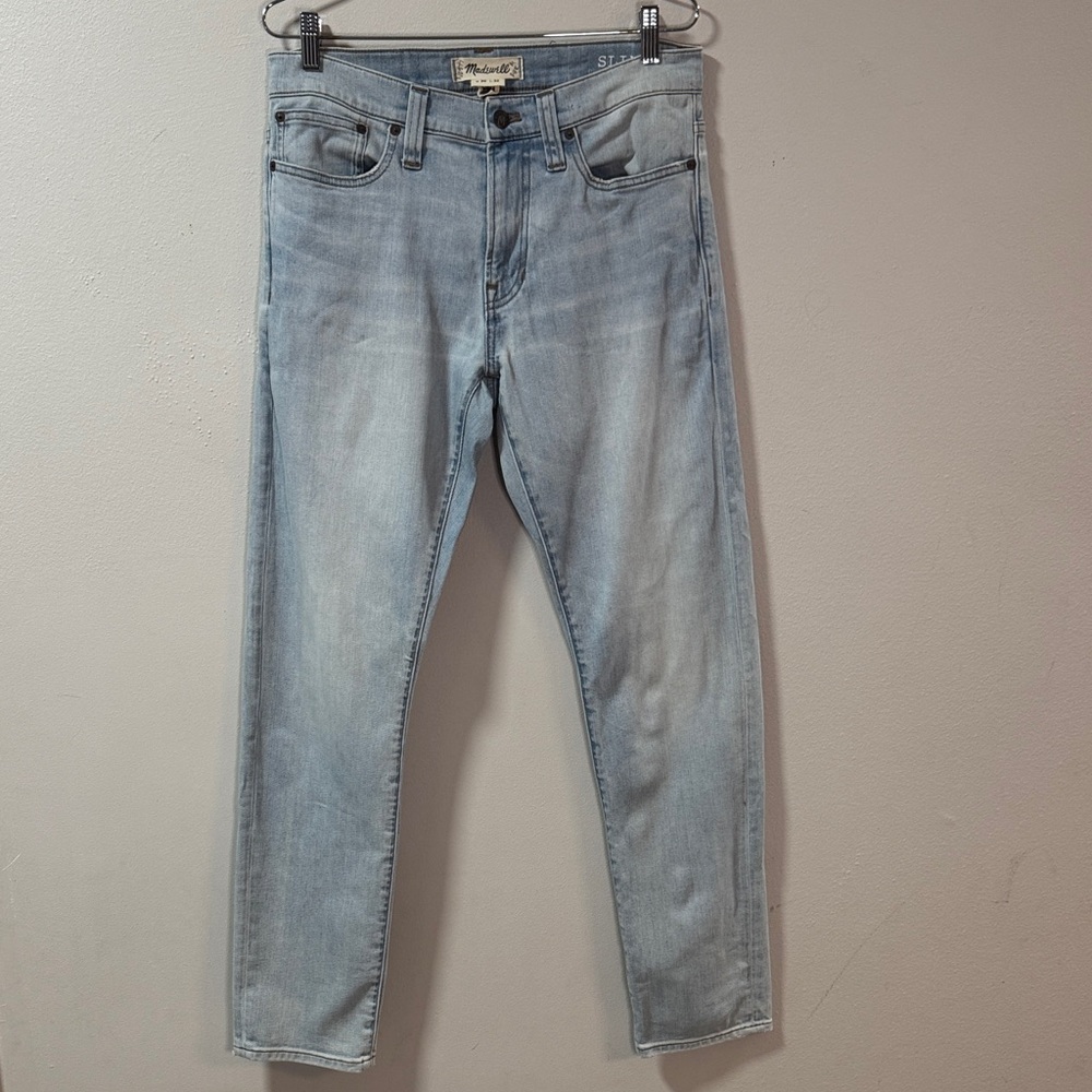 Madewell Men's Slim Straight leg Jeans in Light Blue 30x32 #6075